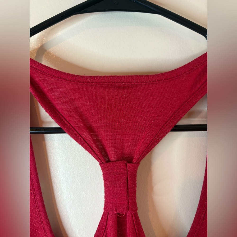 Vanity Red Lace & Silver Sequin Racerback Tank - Picture 6 of 7